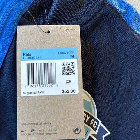 Nike Windbreaker Academy TRK JKT K Unified Legacy Fc Youth Size M Blue NWT in pk - Picture 4 of 4